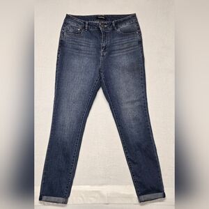 D. Jeans 6 Cropped Cuffed Skinny Five Pocket Zipper Fly Stretch